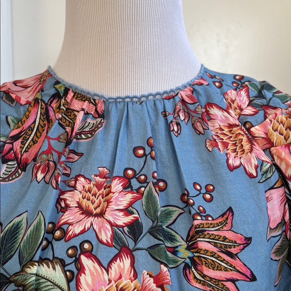 Farm Rio Puff Sleeve Belted Mini Sundress - Picture 4 of 11